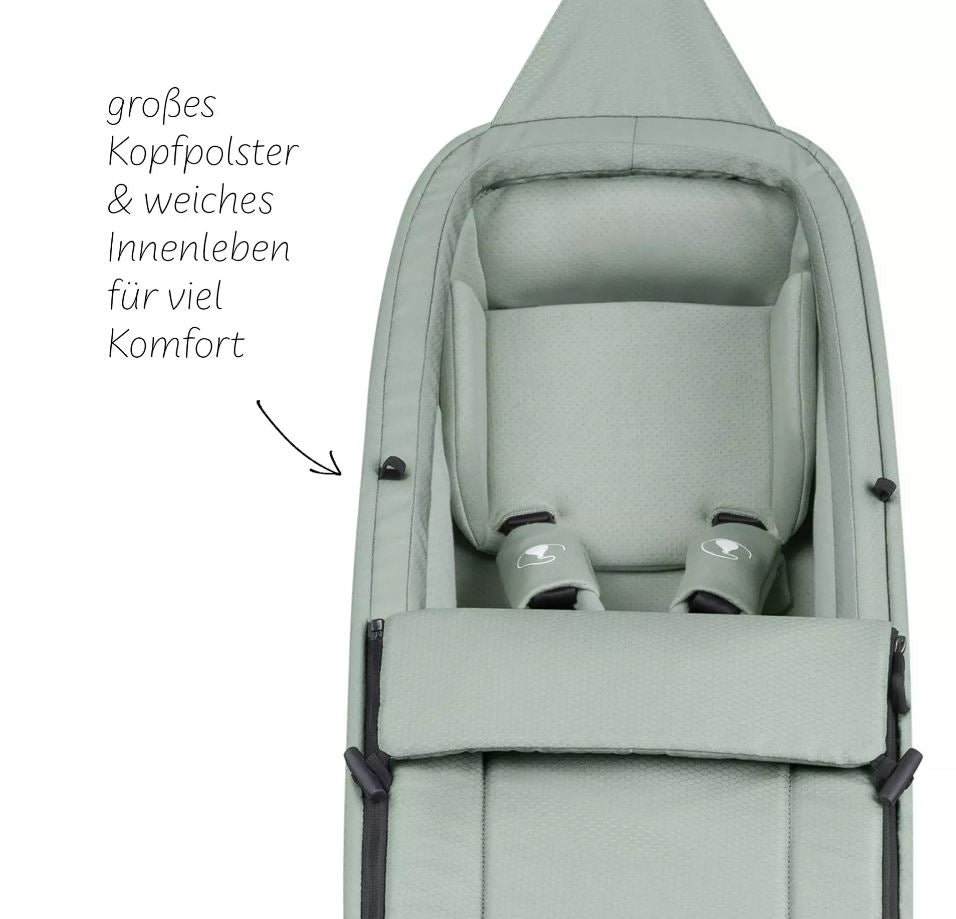 ABC Design Neugeboreneneinsatz für Fahrradanhänger Tour olive