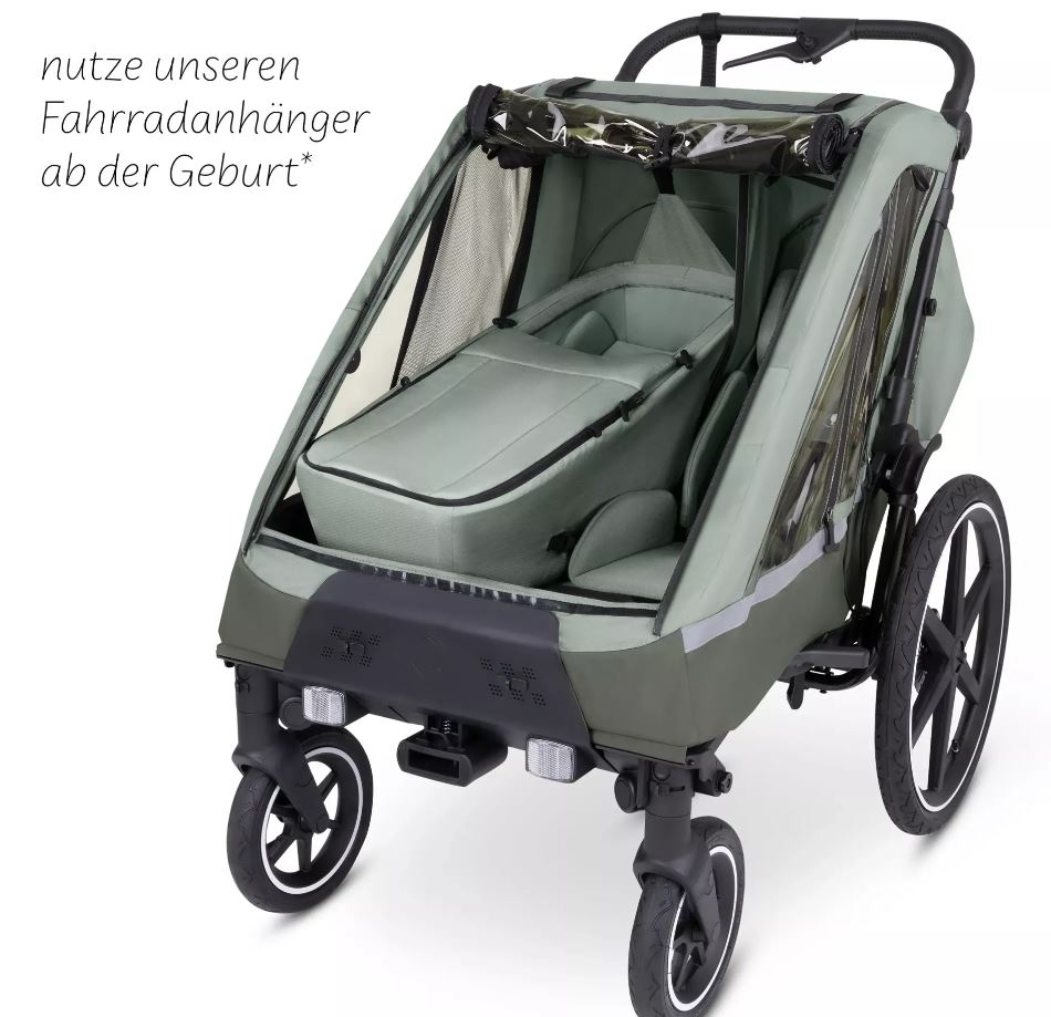 ABC Design Neugeboreneneinsatz für Fahrradanhänger Tour olive
