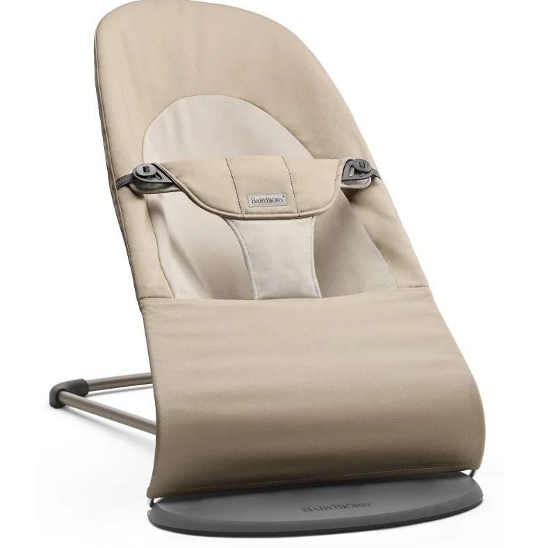 BabyBjörn Babywippe Balance Soft Woven beige/grau