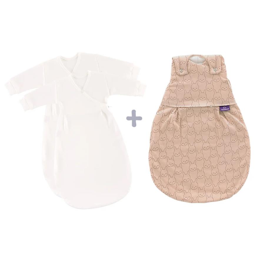 Träumeland Schlafsack LIEBMICH 3tlg. Set Kuschelhase beige