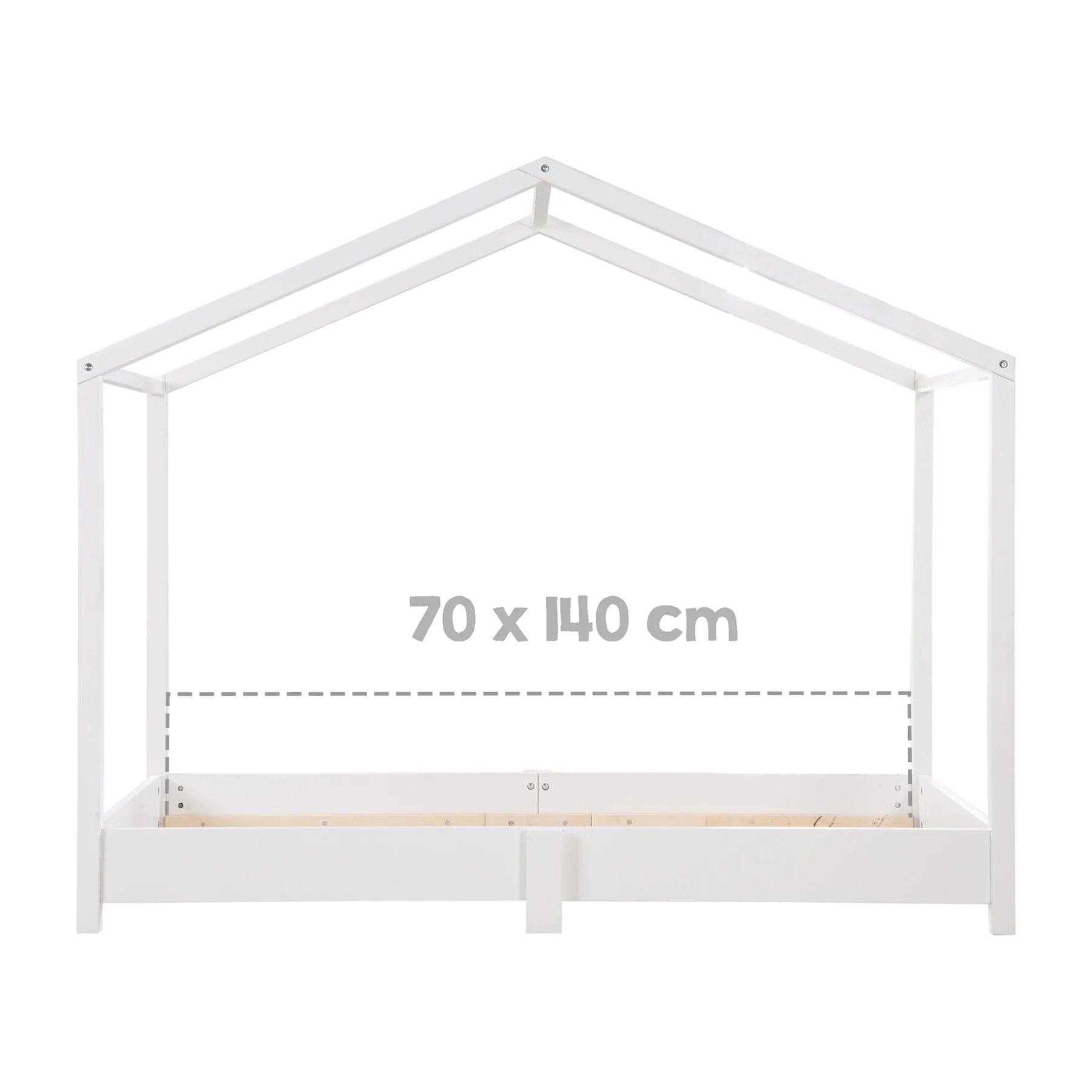 Roba Haus-Bodenbett 70 x 140 cm Weiss