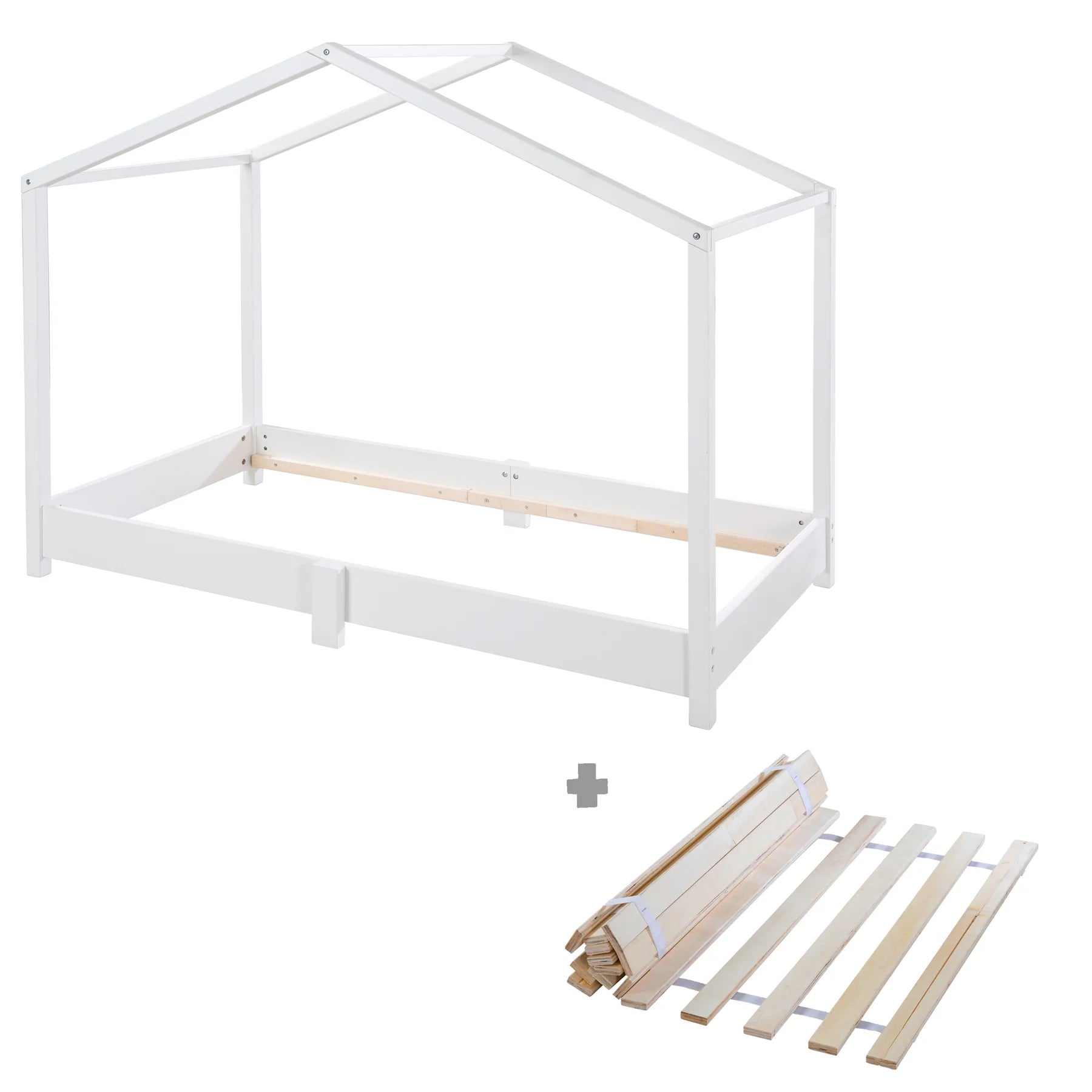 Roba Haus-Bodenbett 70 x 140 cm Weiss
