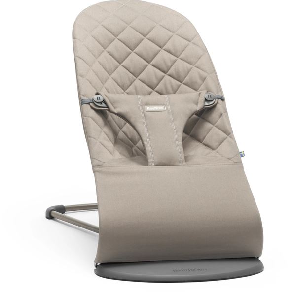 BabyBjörn Babywippe Bliss Woven Classic Quilt sandgrau