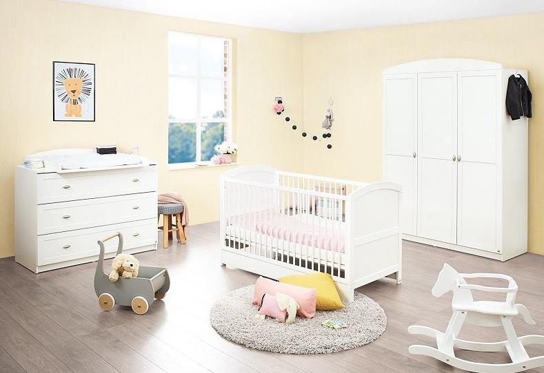 Pinolino 3-tlg. Kinderzimmer Lara mit breiter Wickelkommode