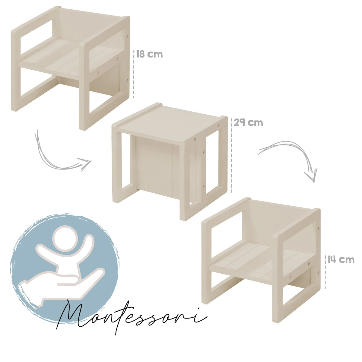 Roba Sitzhocker im Landhausstil cashmere