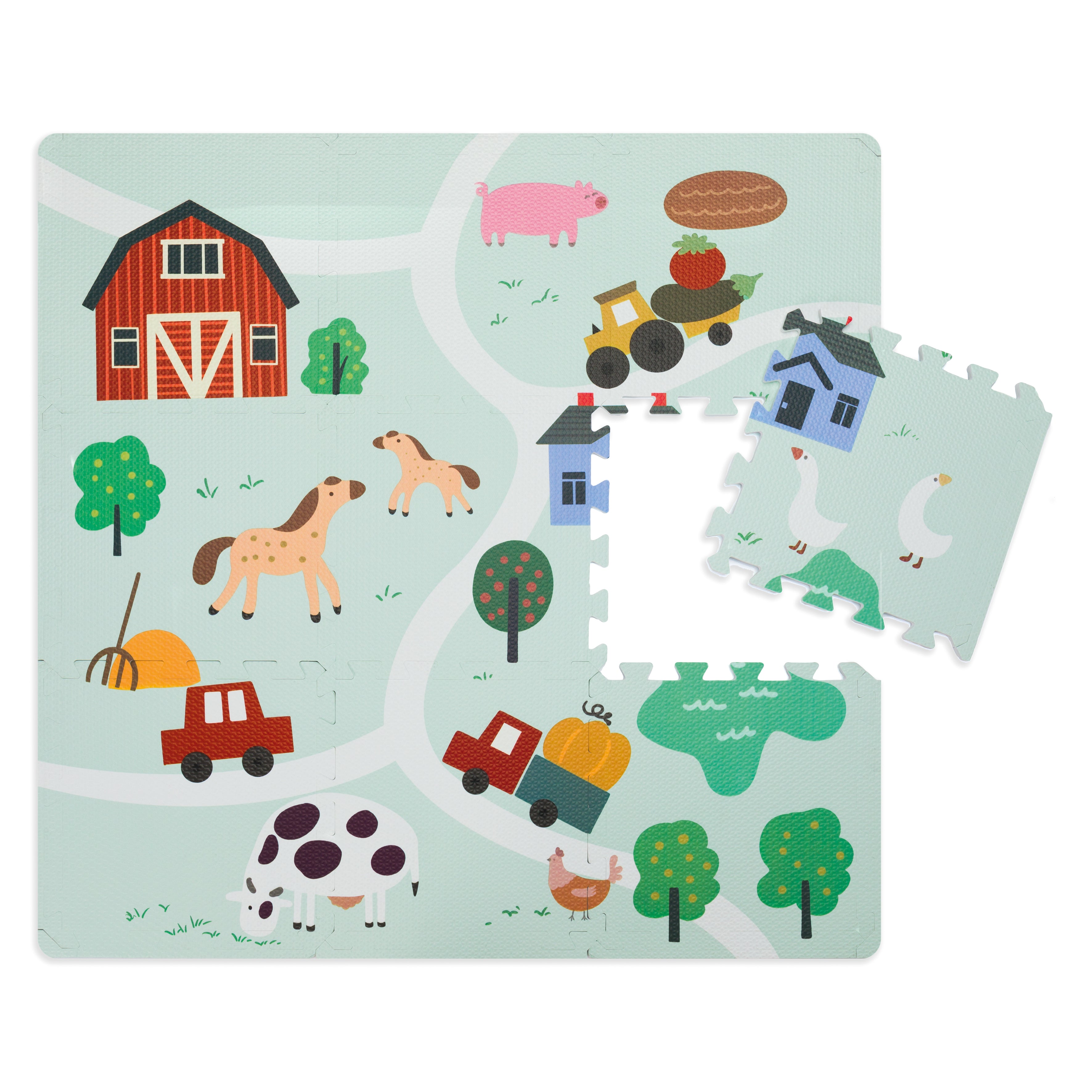 Puzzlematte Bauernhof 9-teilig
