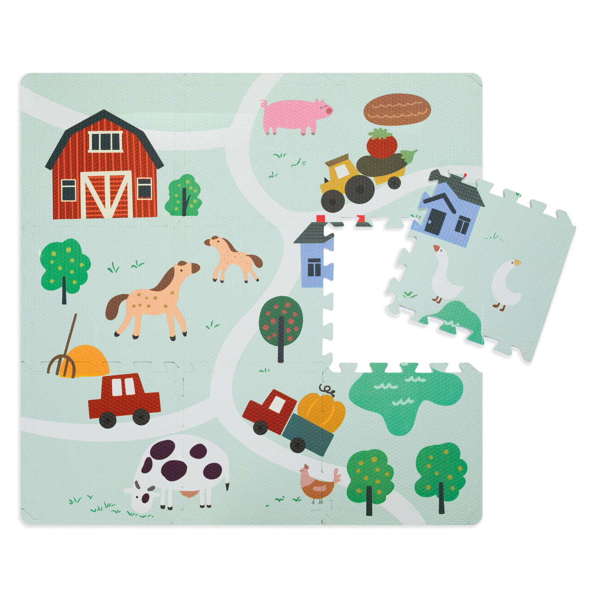 Puzzlematte Bauernhof 9-teilig