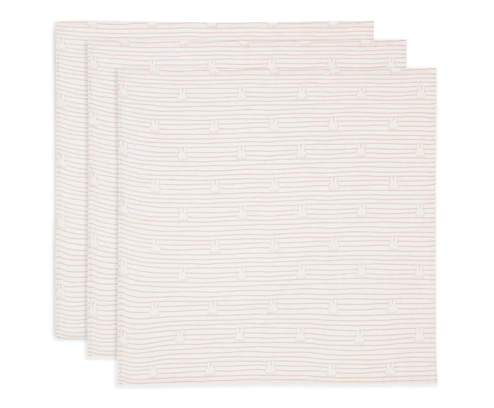 Jollein Spucktuch Hydrophill 70x70cm 3er Pack Miffy Stripe