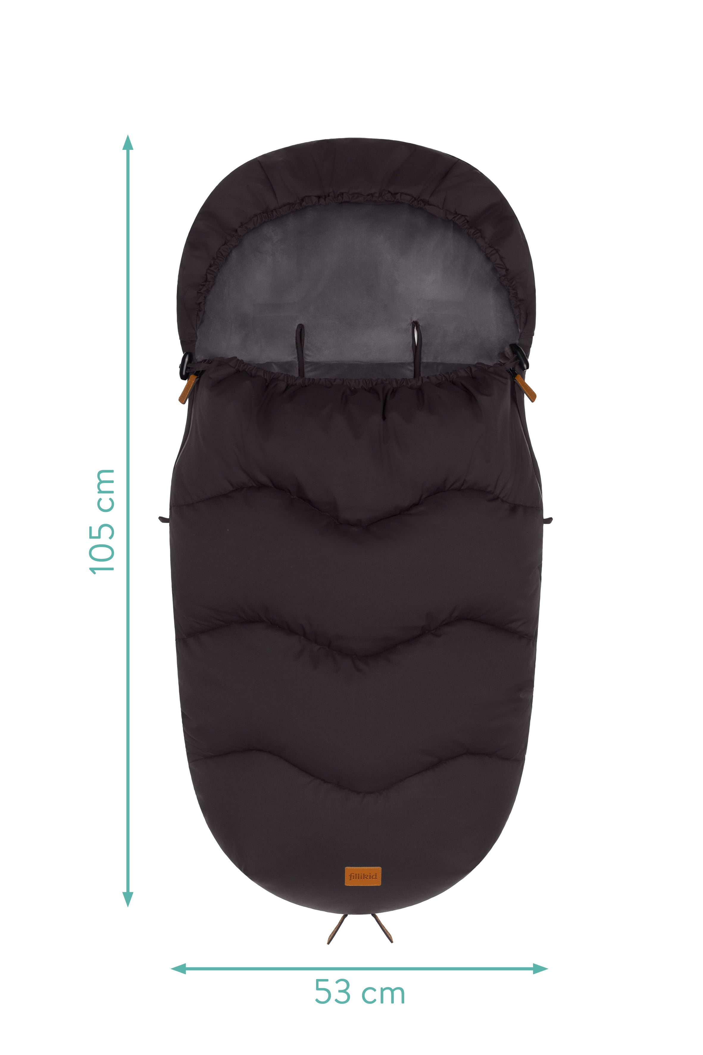 Fillikid Winterfusssack Ogre Reflect schwarz