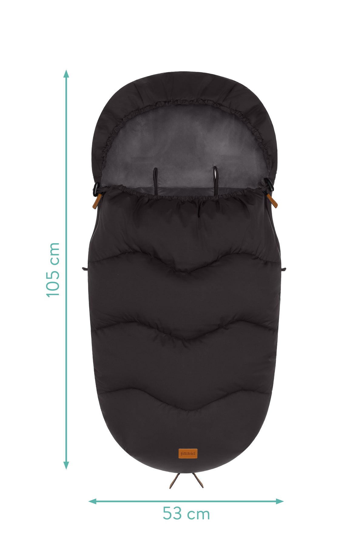 Fillikid Winterfusssack Ogre Reflect schwarz