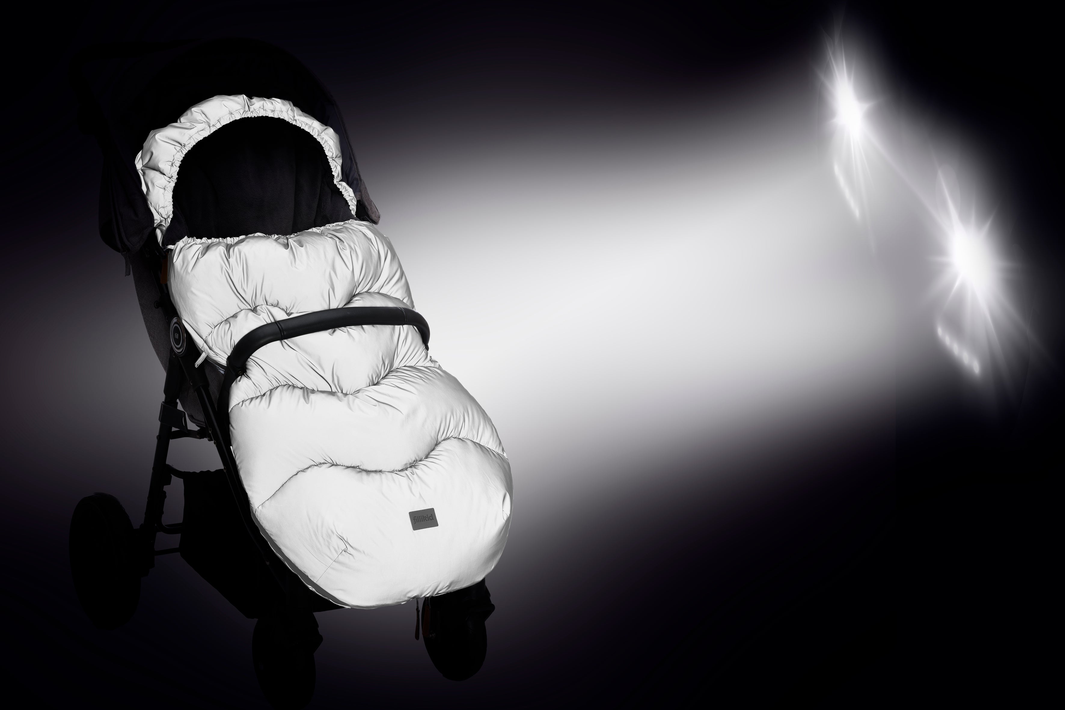 Fillikid Winterfusssack Ogre Reflect schwarz