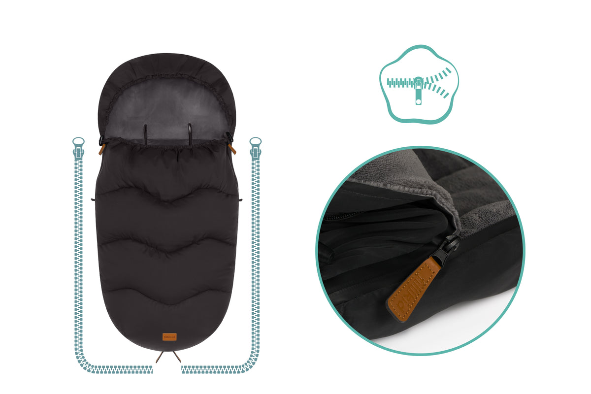 Fillikid Winterfusssack Ogre Reflect schwarz