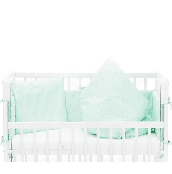 Fillikid Bettset Nino LUXE 90x45 cm - Mint Triangle