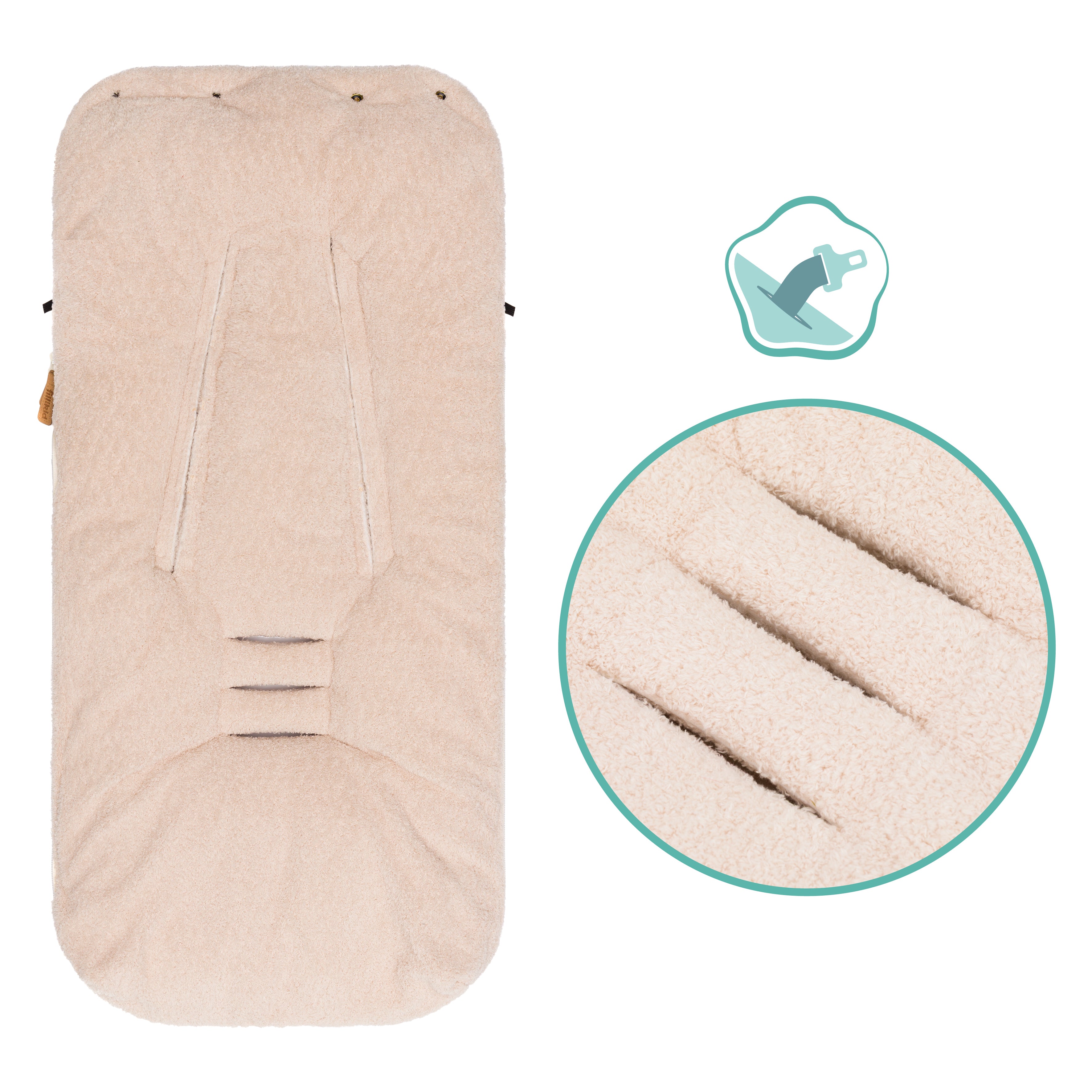 Fillikid Winterfusssack Elias Teddyplüsch natur