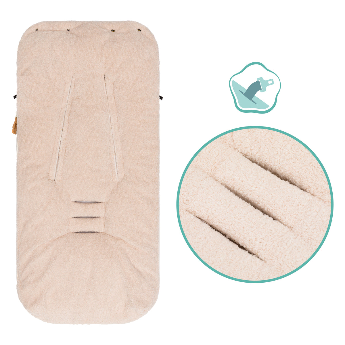 Fillikid Winterfusssack Elias Teddyplüsch natur