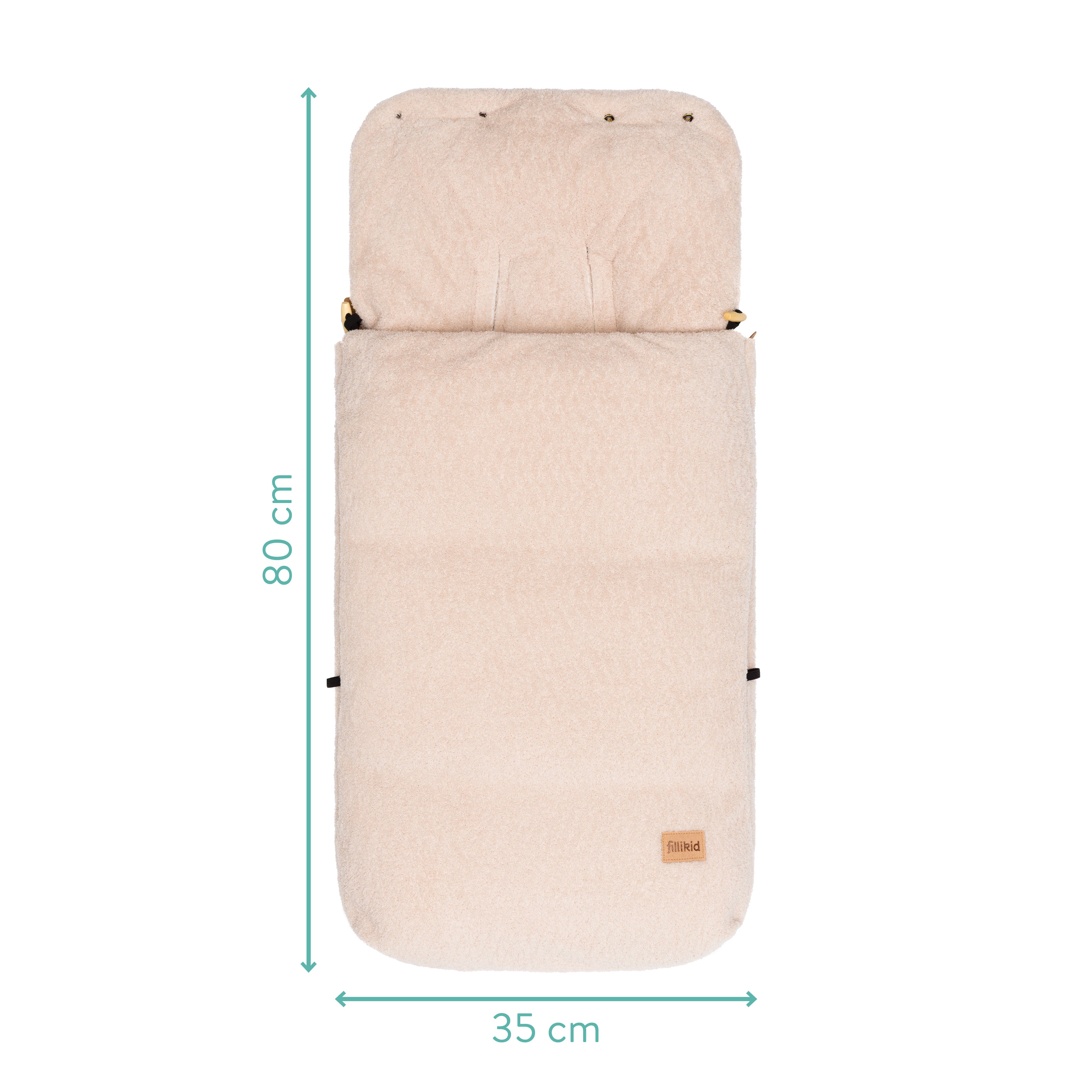 Fillikid Winterfusssack Elias Teddyplüsch natur