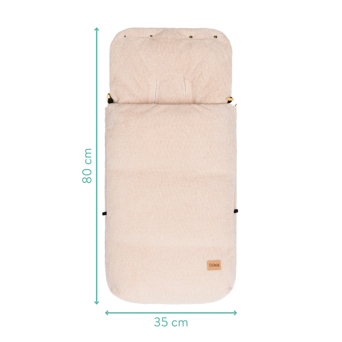 Fillikid Winterfusssack Elias Teddyplüsch natur