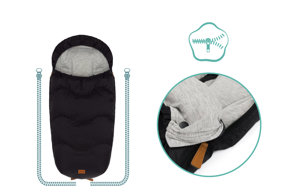 Fillikid Fusssack Lawu Daunenfusssack schwarz