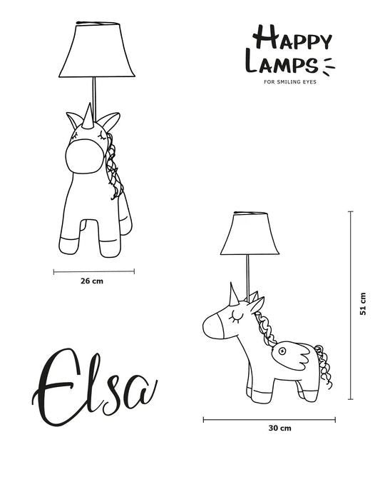 Happy Lamps Elsa das Einhorn