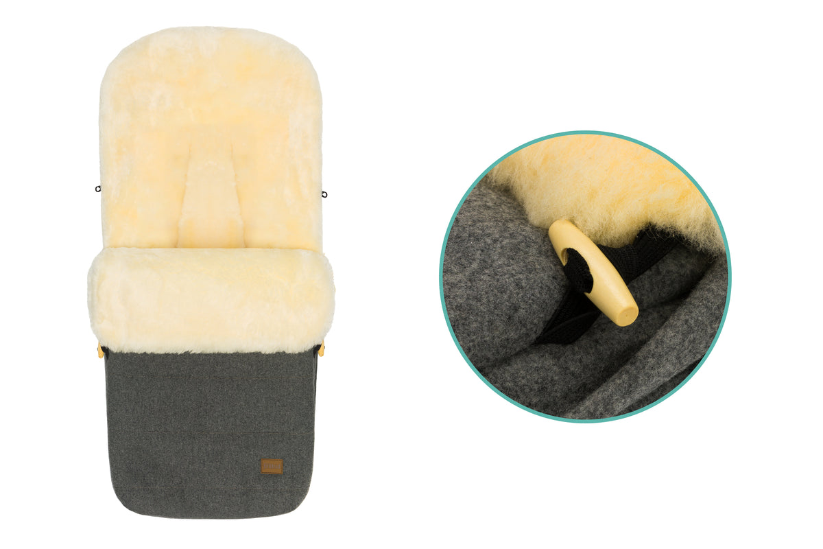 Fillikid Fusssack Bernina Wool grau