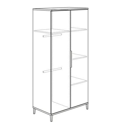 Transland Ari Kleiderschrank 2-türig