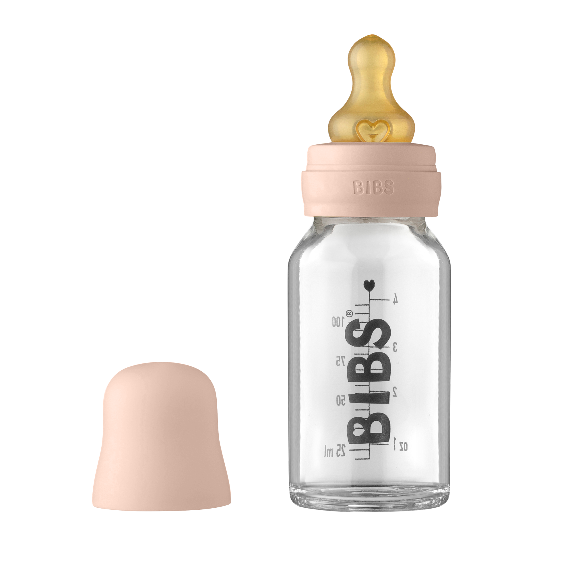 BIBS Baby Glass Bottle Complete Set Latex 110ml