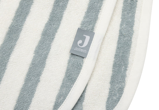 Jollein Badeponcho Stripe Frottee Sea Green GOTS