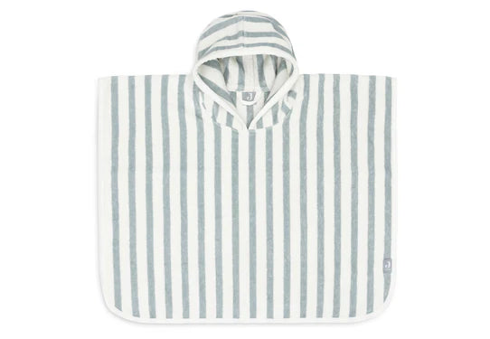 Jollein Badeponcho Stripe Frottee Sea Green GOTS