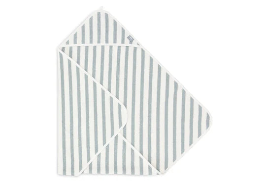Jollein Kapuzenhandtuch 75x75cm Stripe Terry Sea Green