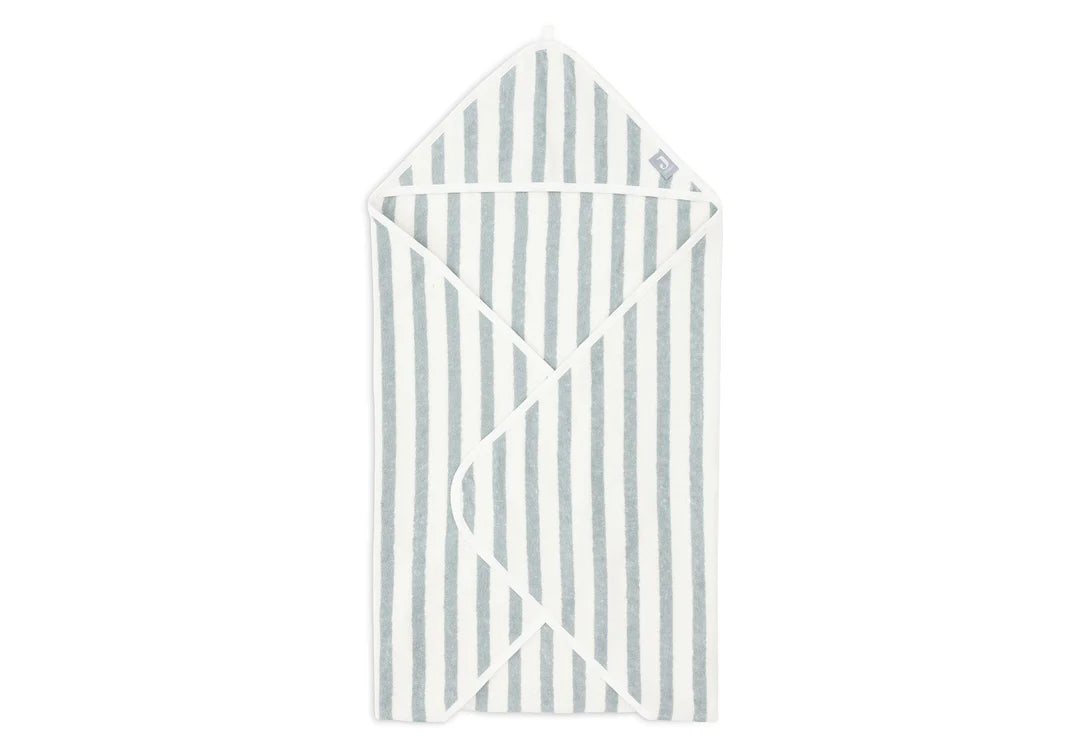 Jollein Kapuzenhandtuch 75x75cm Stripe Terry Sea Green