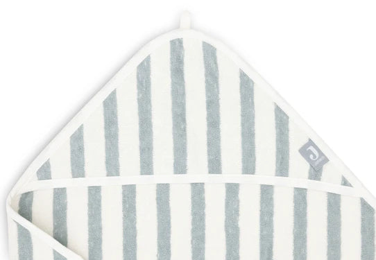 Jollein Kapuzenhandtuch 75x75cm Stripe Terry Sea Green