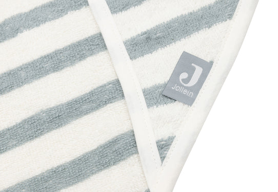 Jollein Kapuzenhandtuch 75x75cm Stripe Terry Sea Green