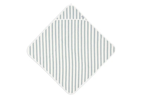 Jollein Kapuzenhandtuch 75x75cm Stripe Terry Sea Green
