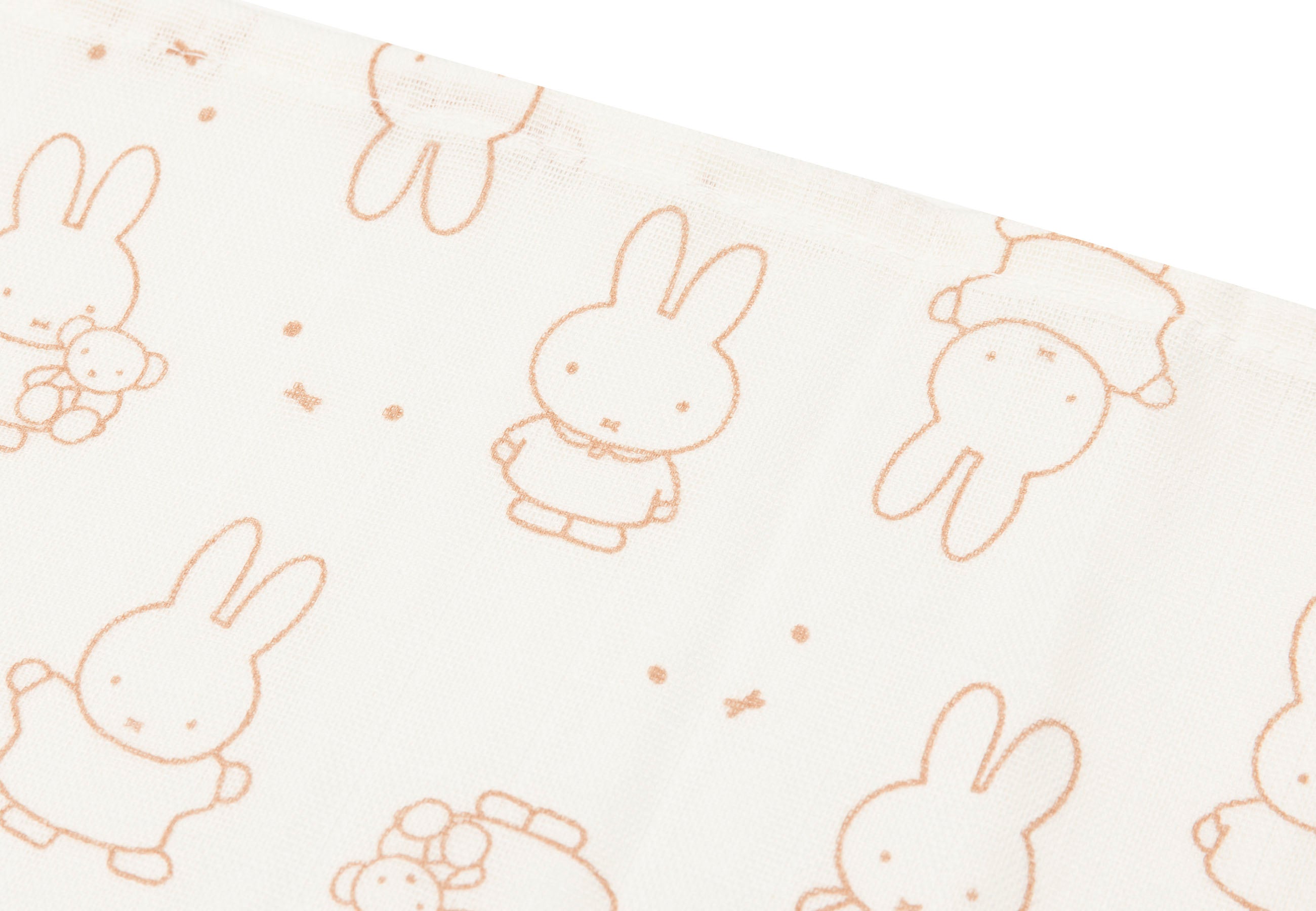 Jollein Mullwindeln Hydrophill 70x70cm Miffy Moments Light Terra 3 Stück