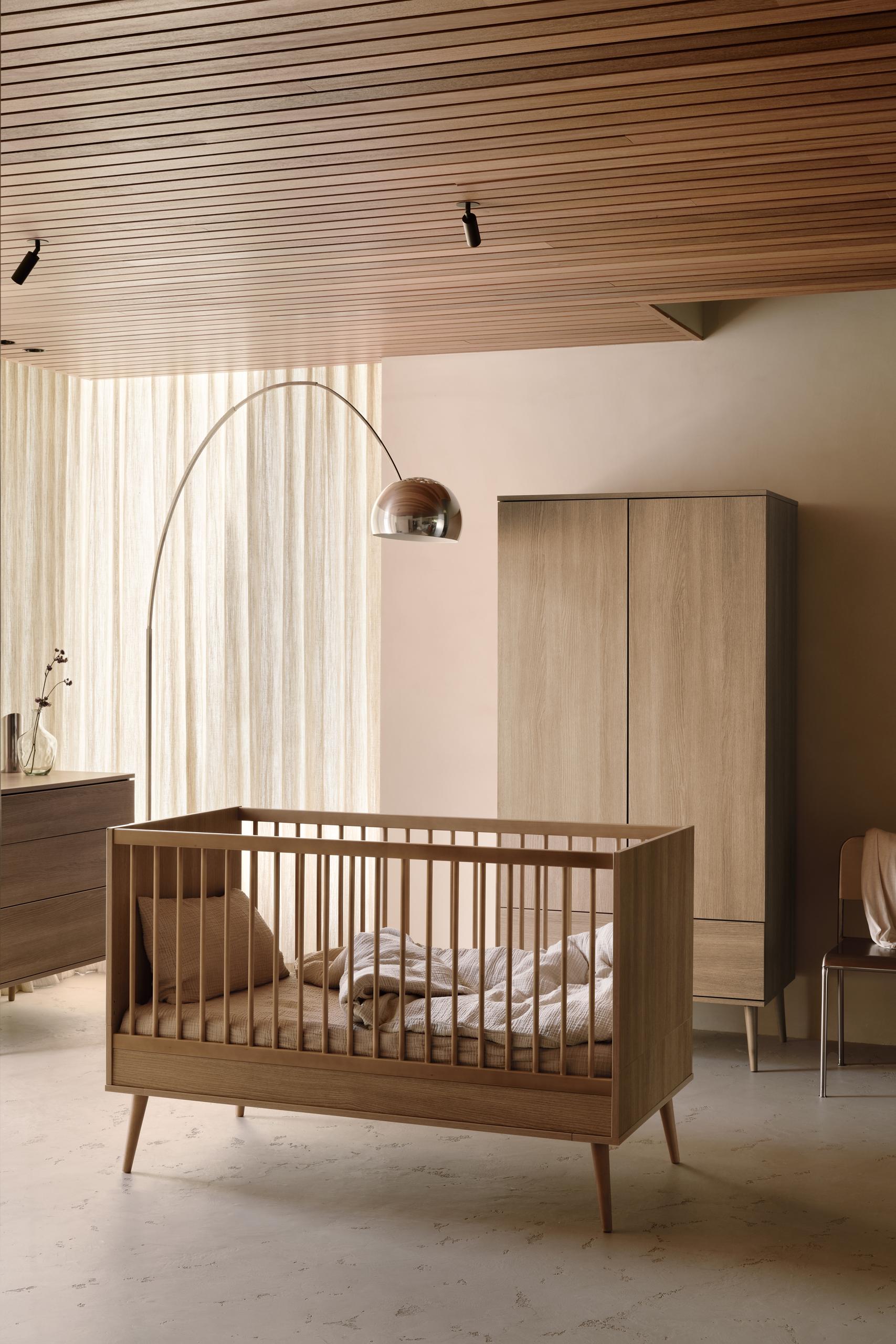 Quax Flow Kinderbett 70 x 140 cm honey ash