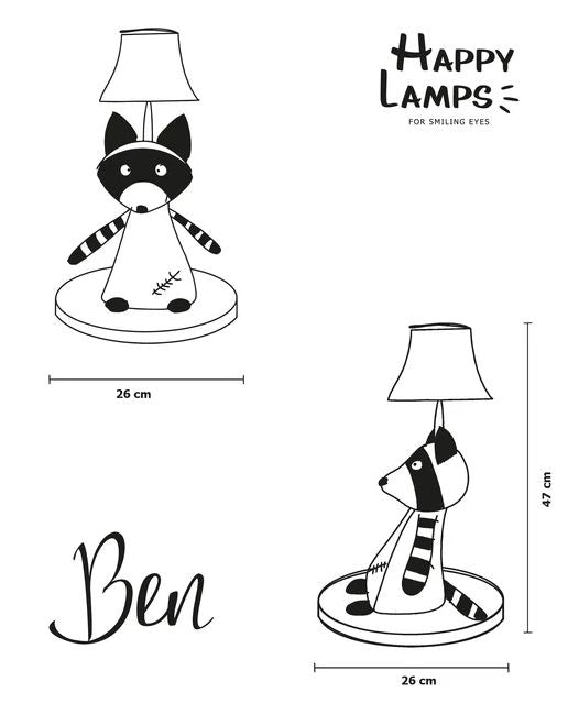 Happy Lamps Ben der Waschbär