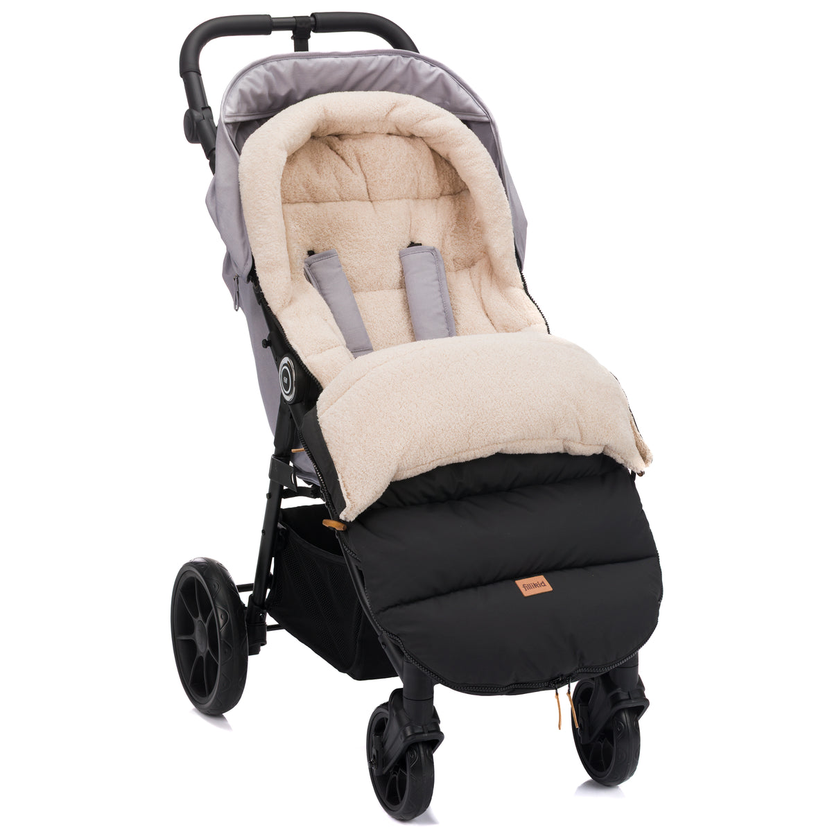Fillikid Winterfusssack Atlas Teddy schwarz