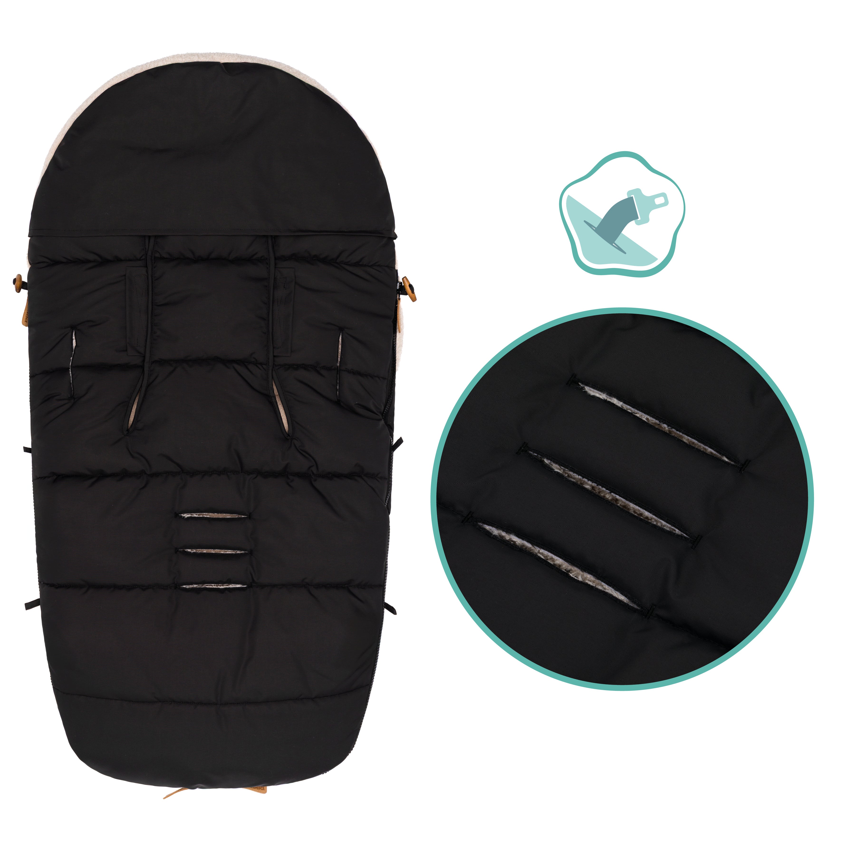 Fillikid Winterfusssack Atlas Teddy schwarz