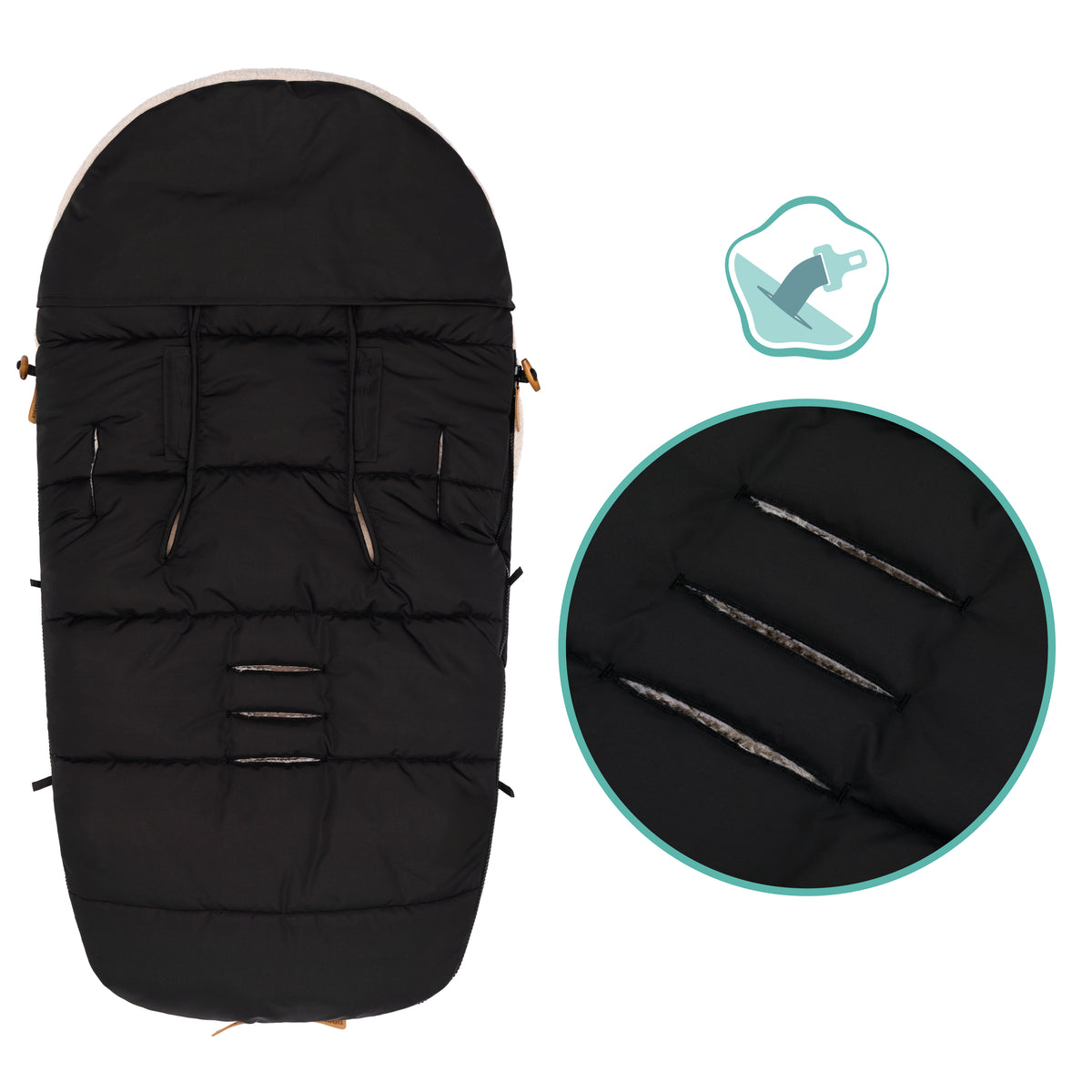 Fillikid Winterfusssack Atlas Teddy schwarz