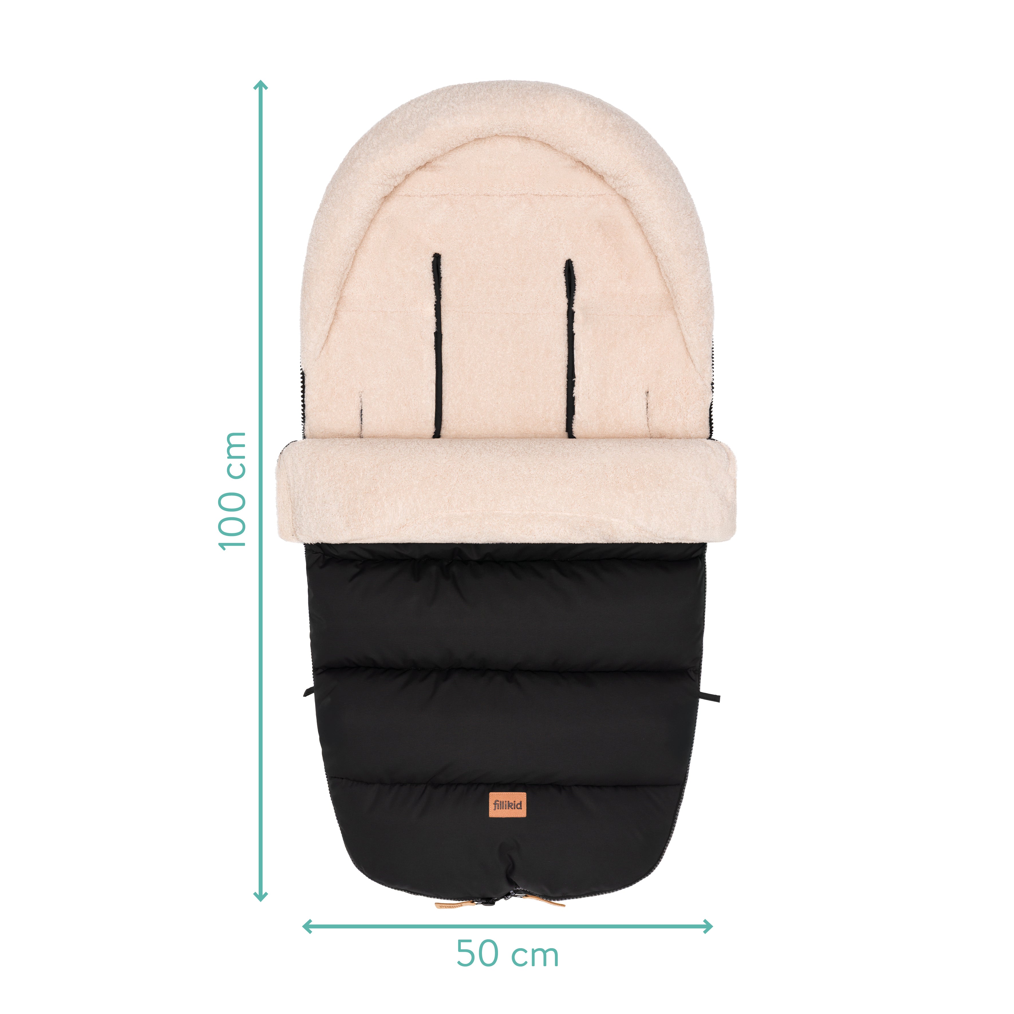 Fillikid Winterfusssack Atlas Teddy schwarz