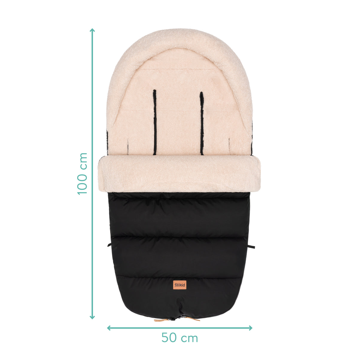 Fillikid Winterfusssack Atlas Teddy schwarz