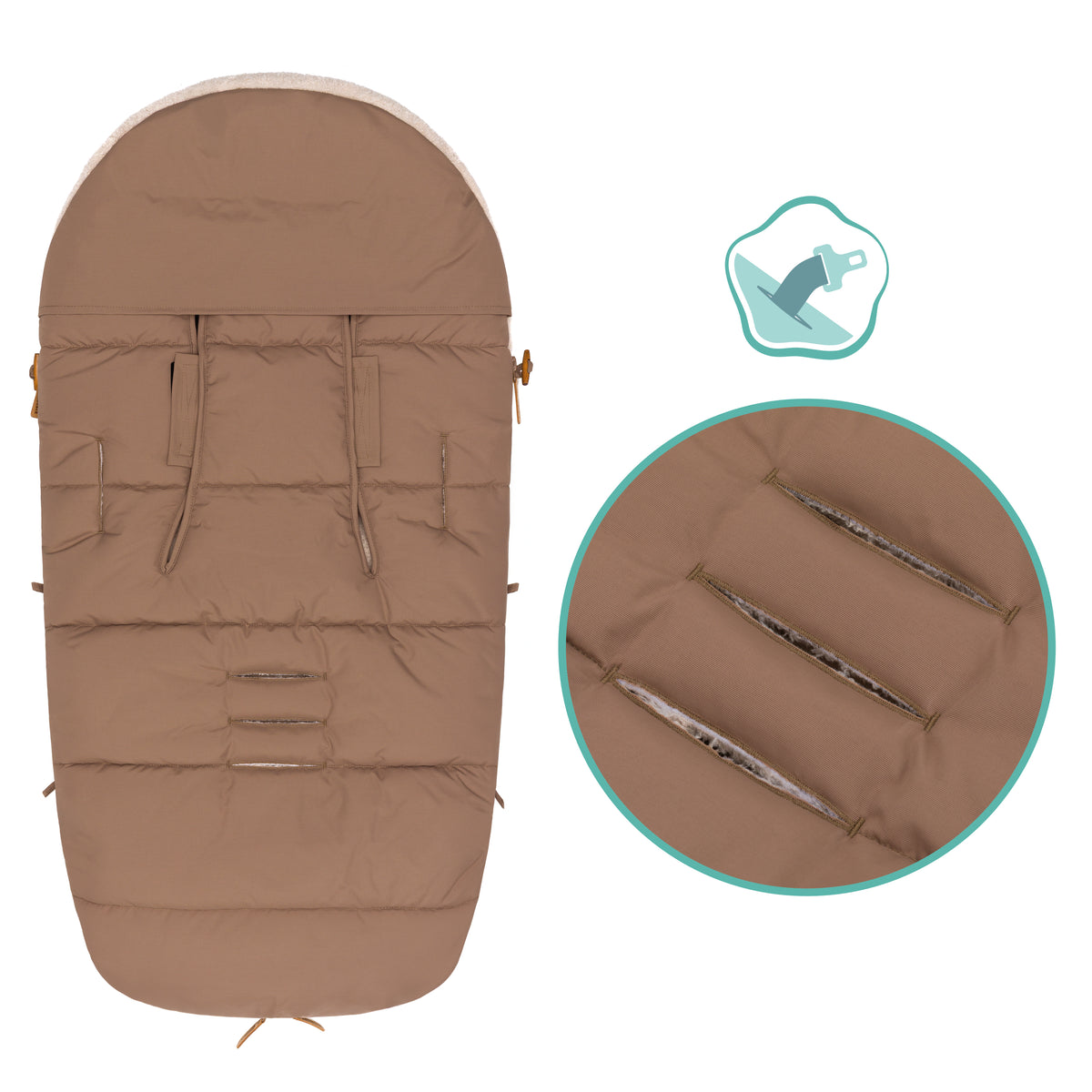 Fillikid Winterfusssack Atlas Teddy taupe