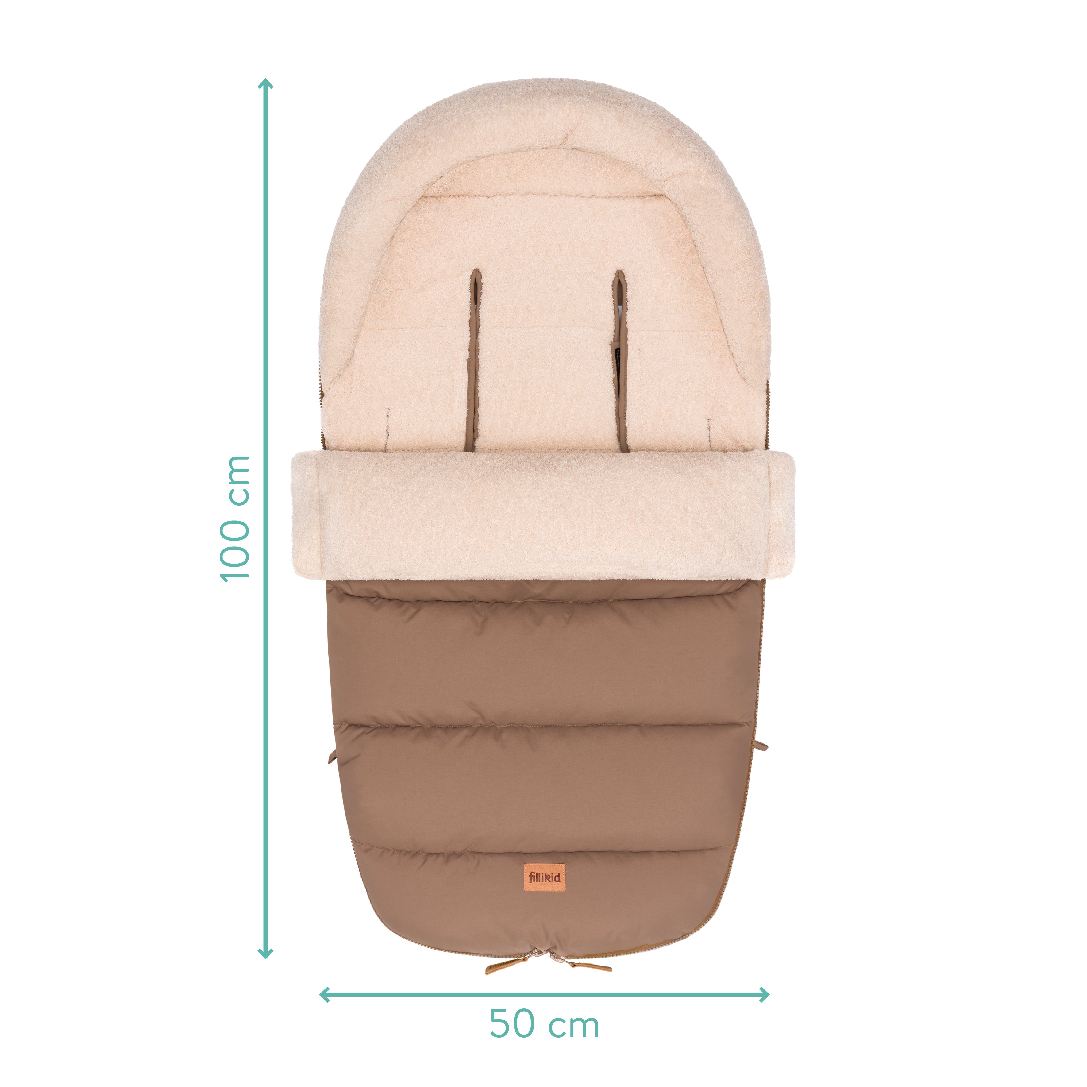 Fillikid Winterfusssack Atlas Teddy taupe