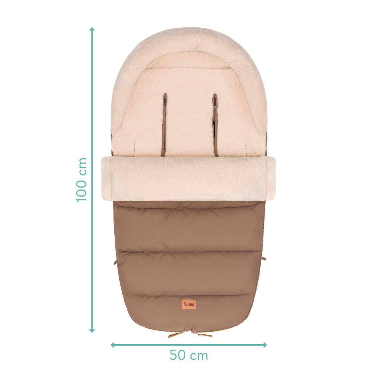 Fillikid Winterfusssack Atlas Teddy taupe