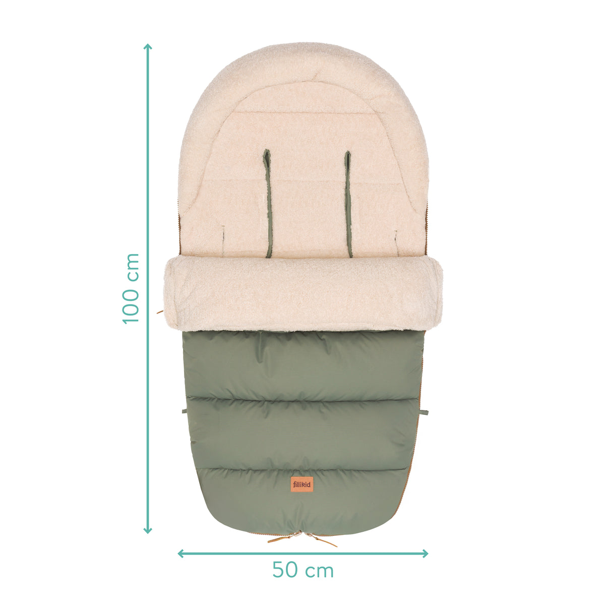 Fillikid Winterfusssack Atlas Teddy salbei