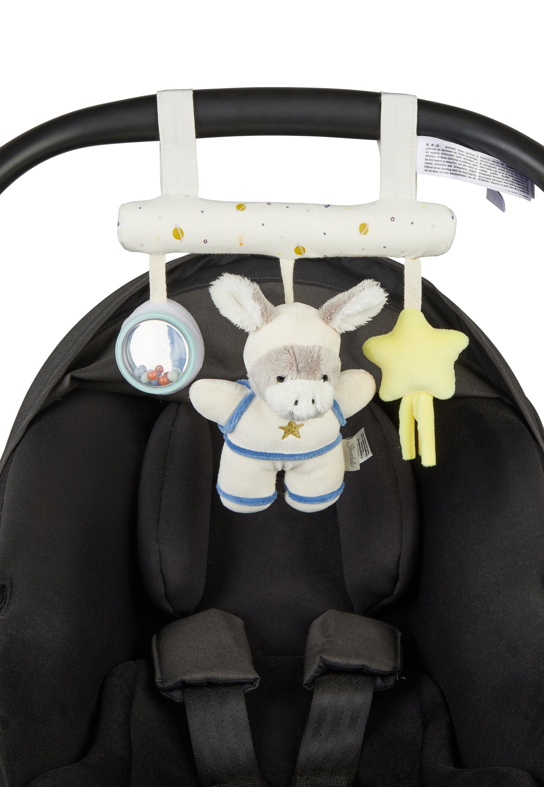 Sterntaler Spielzeug zum Aufhängen für Babyschale Weltraum Design