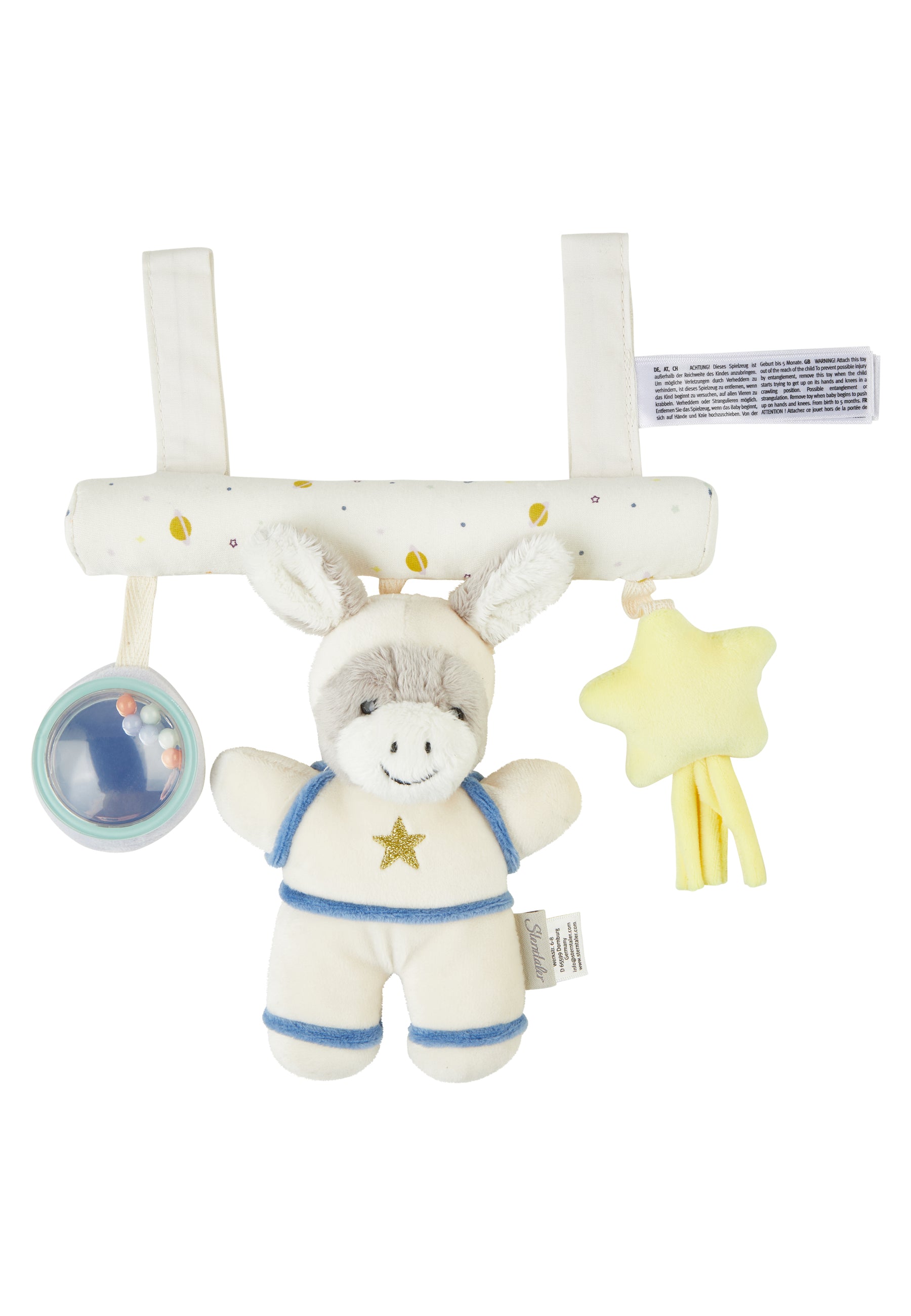Sterntaler Spielzeug zum Aufhängen für Babyschale Weltraum Design