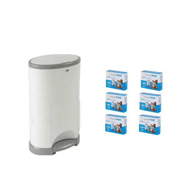 Korbell Nachfüllfolie Plus 6er Pack + Windeleimer Plus Lieferbar ab Januar 2025