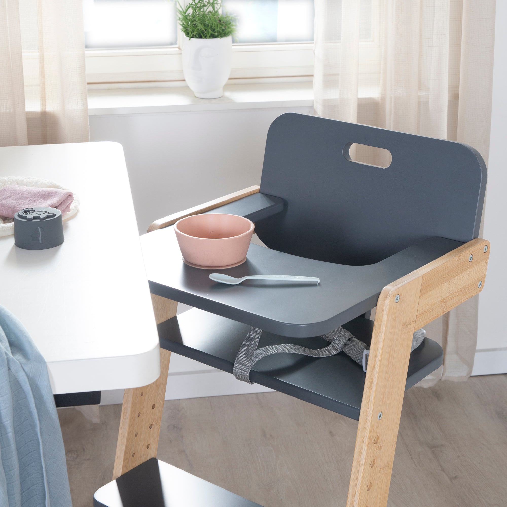 Roba Hochstuhl Nature up - Bambus & Anthrazit