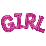 Folienballon "Girl" pink 55x25cm